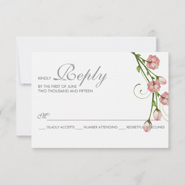 Garden Roses RSVP Card (Front)