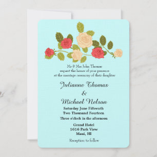 Garden Roses Wedding Invitation