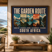 Garden Route South Africa Illustration Vintage
