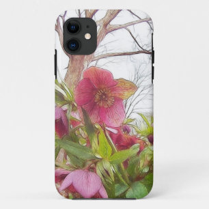 Garden Scene - Hellebores And Old Oak iPhone 11 Case
