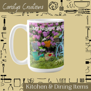 Garden Scene My Happy Place Coffee Mug