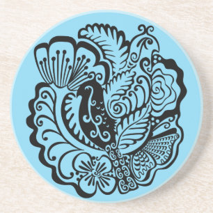 Garden Scene with Birds Sandstone Coaster