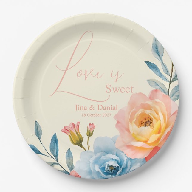 Garden Serenade  Paper Plate (Front)