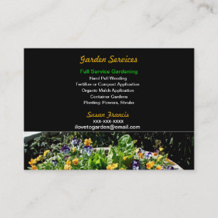 Garden Services Business Card
