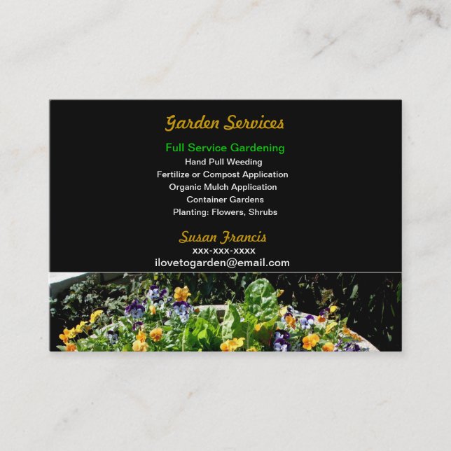 Garden Services Business Card (Front)