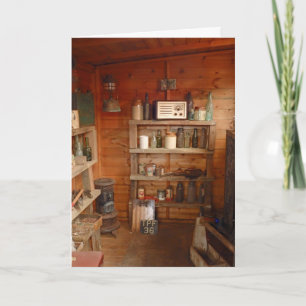 Garden shed 1940's card