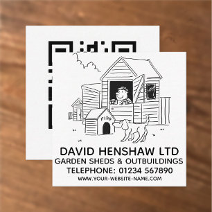 Garden Sheds & Outbuildings Square Business Card