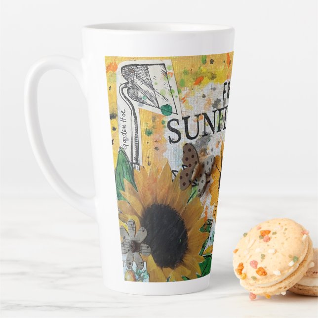 Garden Shop Sunflowers Latte Mug (In Situ)