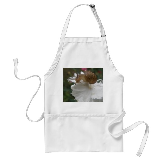 Garden Snail and White Carnation Apron (Front)