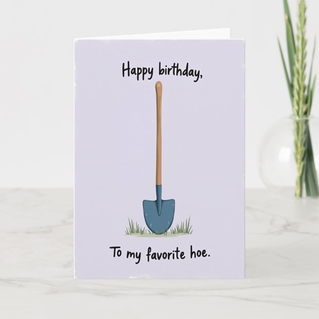 Garden Spade Birthday Card (Front)