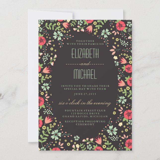 Garden Spring  Wedding Invitations (Front)