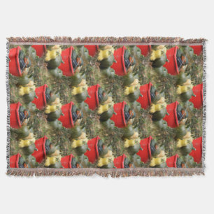 Garden Squash Harvest Nature Art Pattern Throw Blanket