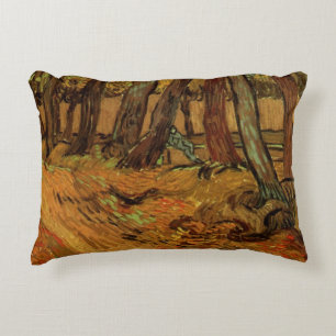 Garden St Paul Hospital Figure by Vincent van Gogh Decorative Cushion