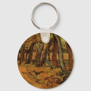Garden St Paul Hospital Figure by Vincent van Gogh Key Ring