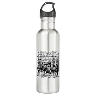 Garden Stained Glass  710 Ml Water Bottle