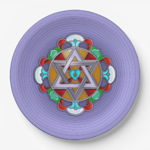 Garden Star in Lilac Paper Plate
