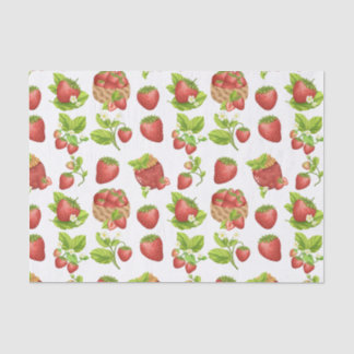 Garden Strawberries and Strawberry Jam Tissue Paper