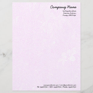 Garden - Subtle Magenta Personalized Letterhead
