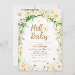 Garden Summer Daisy Hello Baby Baby Shower Invitation
