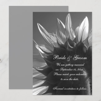 Garden Sunflower Wedding Save the Date Invitation