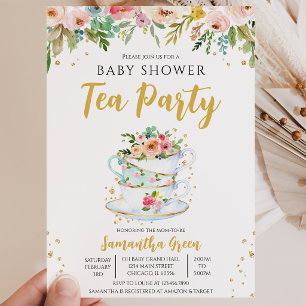 Garden Tea Party Baby Shower Invitation