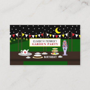 Garden Tea Party, Children's Birthday Party Enclosure Card