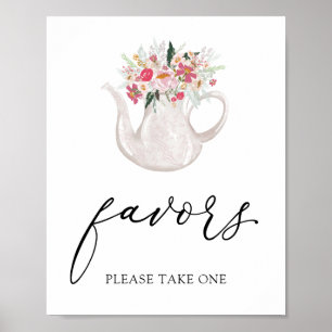 Garden Tea Party Favours Sign