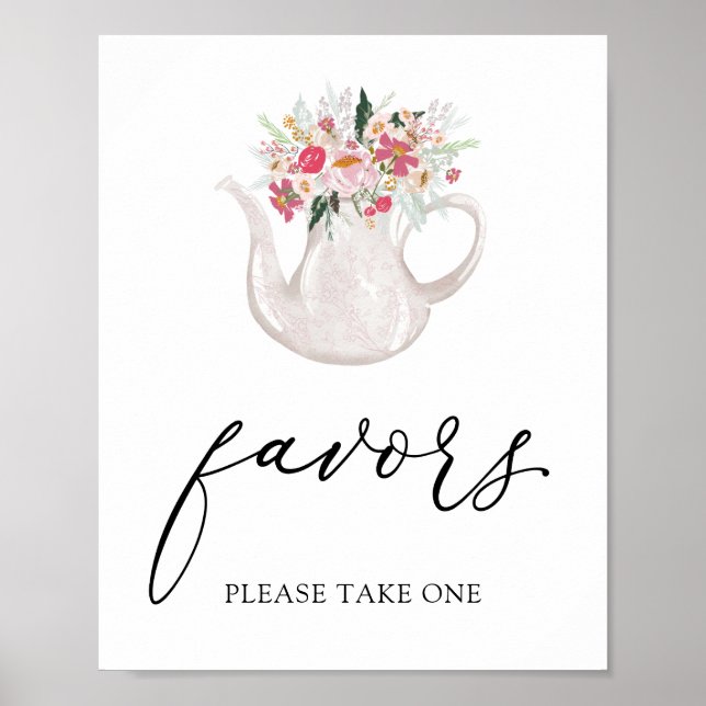 Garden Tea Party Favours Sign (Front)