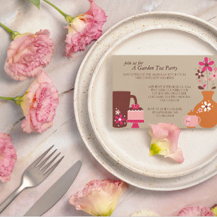 Garden Tea Party Luncheon Invitations