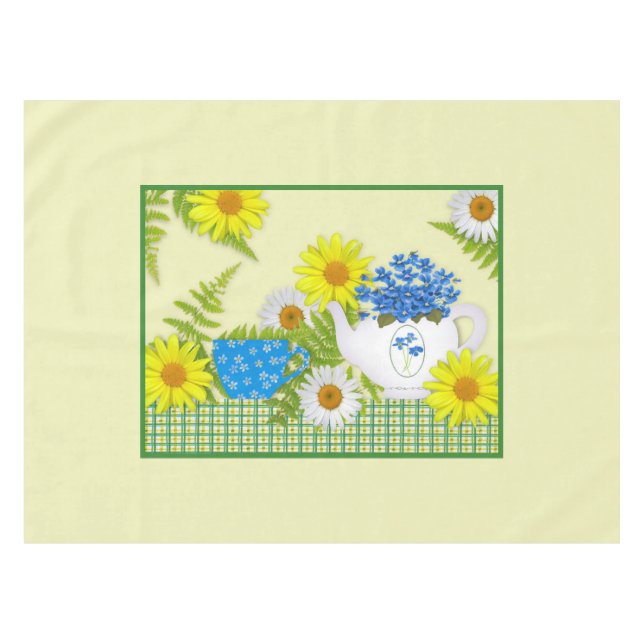 Garden Tea Tablecloth (Front (Horizontal))