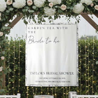Garden Tea with the Bride to Be Bridal Shower Back Tapestry