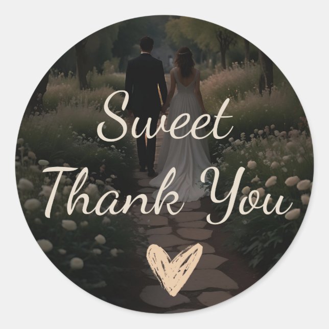 Garden theme -  classic round sticker (Front)