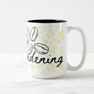 Garden theme coffee mug garden tools