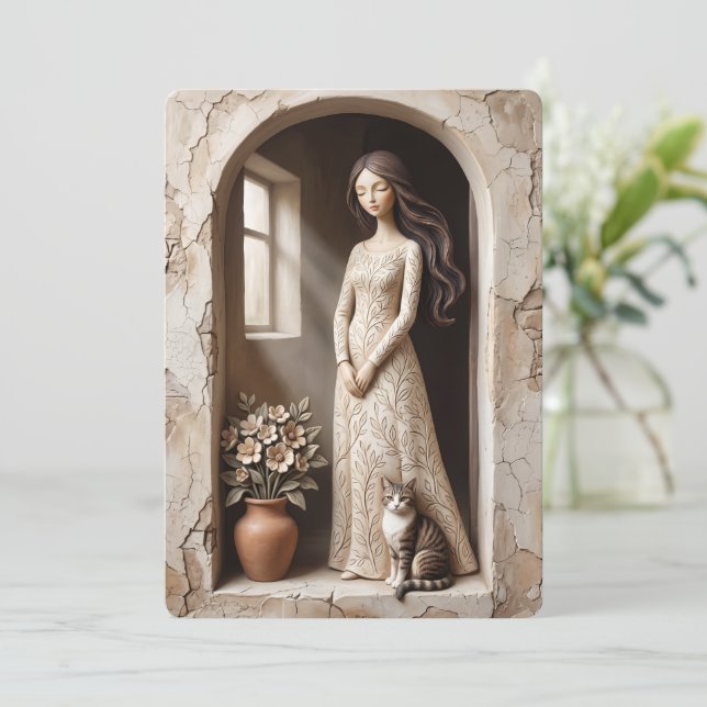  Garden Threshold Greeting Card Quiet Studio (Standing Front)