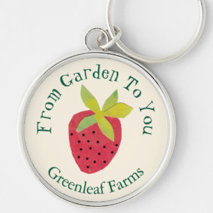 Garden To You Retro Strawberry Garden Farm Nursery Key Ring