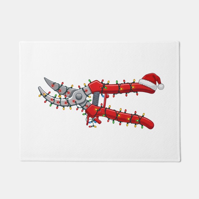 Garden tool Pruning Shear Christmas Garderning   Doormat (Front)