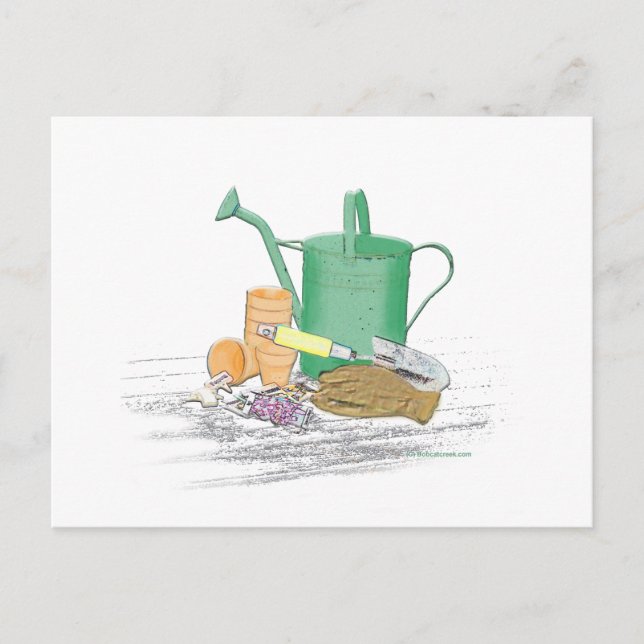 Garden Tools Garden Art Postcard (Front)