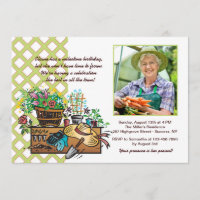 Garden Tools Photo Invitation