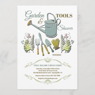 Garden Tools Shower Invitation
