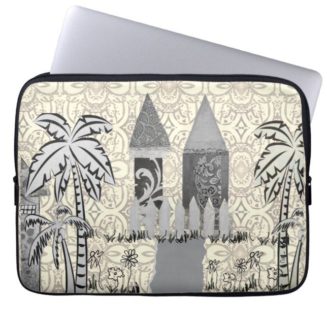 Garden Towers-2 Acrylic Print Laptop Sleeve (Front)