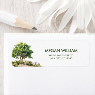Garden tree Return Address Label