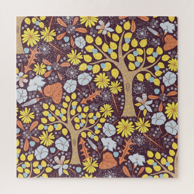 Garden trees, floral, apple pattern jigsaw puzzle (Vertical)