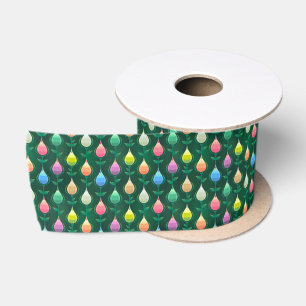 garden tulips ribbon satin ribbon