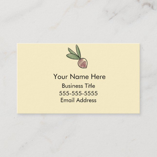 Garden Vegetable Professional Business Card (Front)