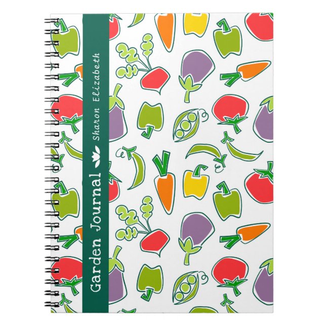 Garden Veggies Personalised Garden Journal (Front)