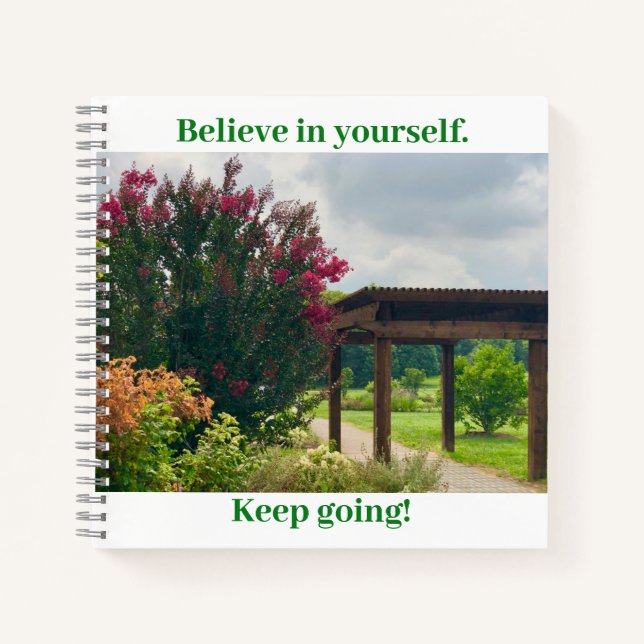Garden View Motivational Notebook (Front)