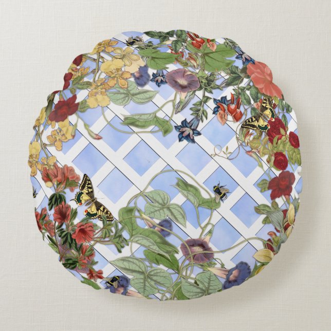 Garden Vignette Round Cushion (Front)
