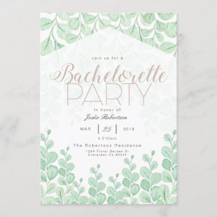 Garden Vines Bachelorette Party Invitation