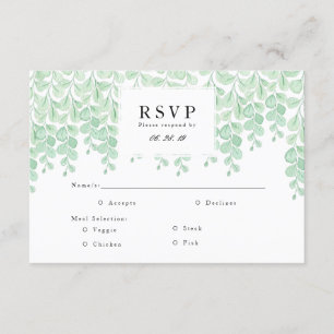 Garden Vines Watercolor RSVP Card