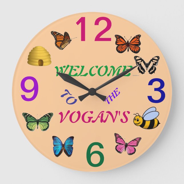 GARDEN WALL CLOCK PERSONALIZED (Front)